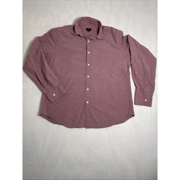 J.Crew Shirt Mens Large Pink Gray Check Long Sleeve Button Down - Picture 1 of 9